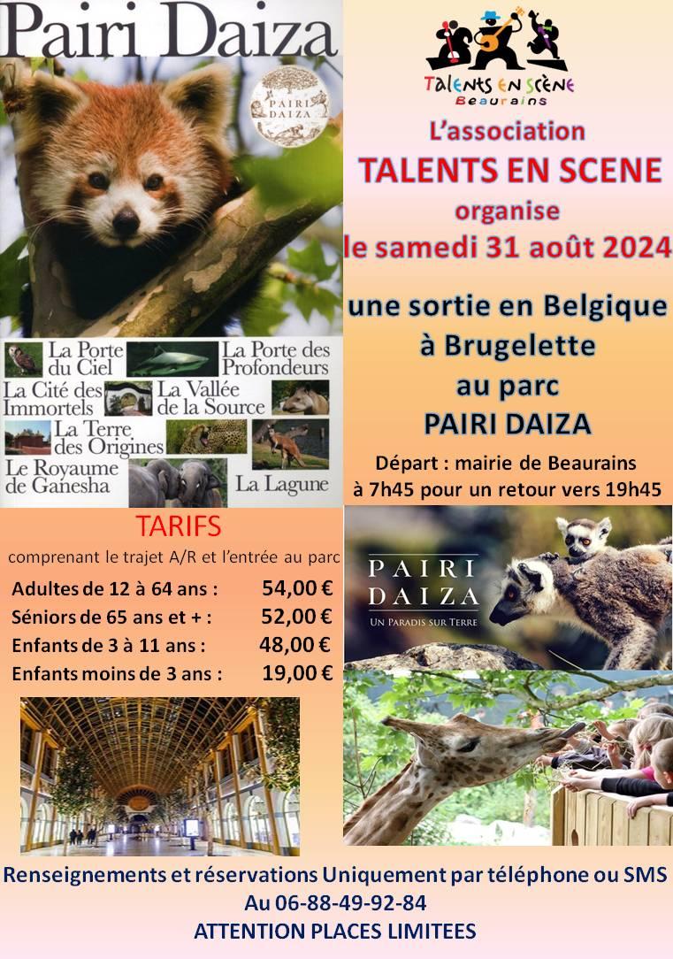 Affiche sortie pairi daiza 2025